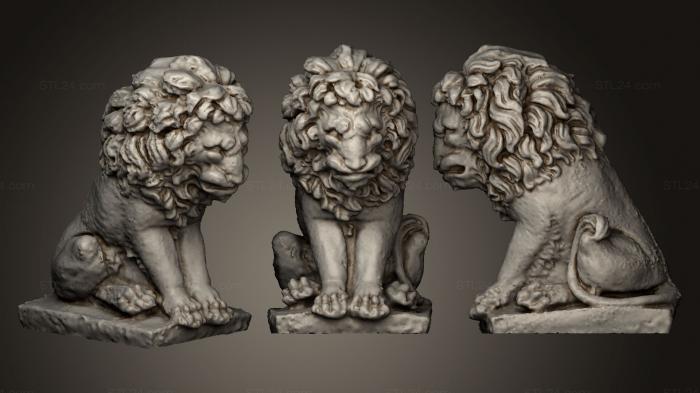 Figurines lions tigers sphinxes (Lion Statue, STKL_0232) 3D models for cnc